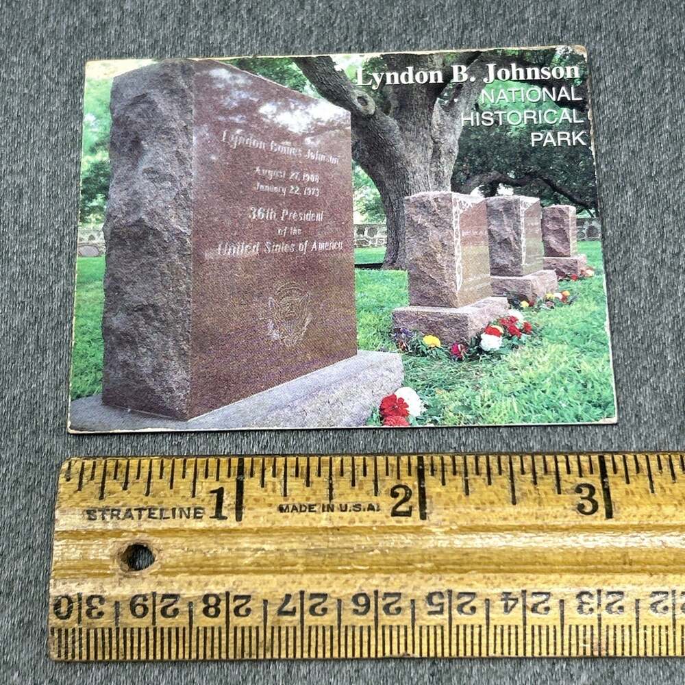 Old Lyndon B Johnson National Historical Park Grave Headstone Souvenir Magnet